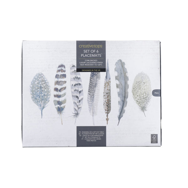 Creative Tops Feathers Pack Of 6 Premium Placemats image 3