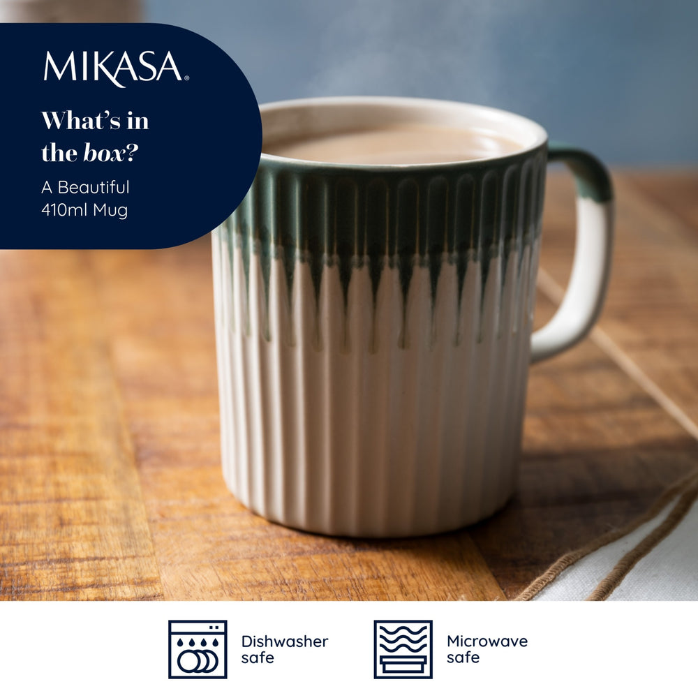 Mikasa Green Textured Mug, 410ML