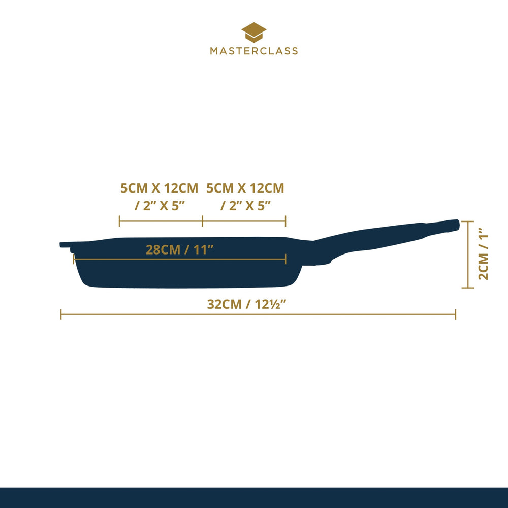 MasterClass Cast Aluminium Three Section Grill Pan