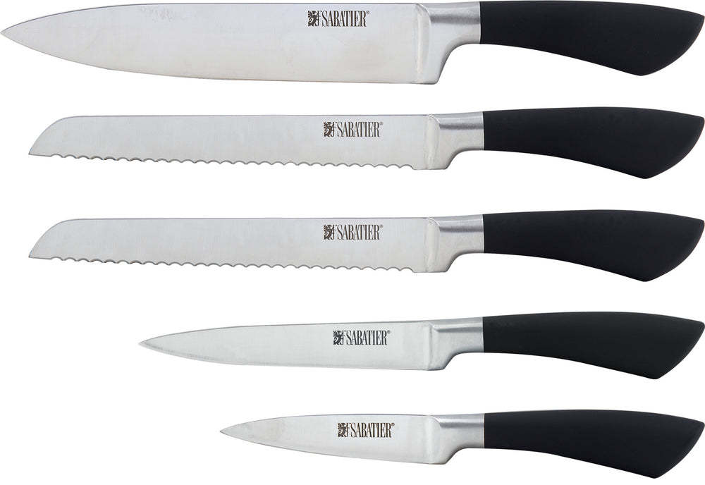 Sabatier Maison Stainless Steel 5 Piece Knife Block