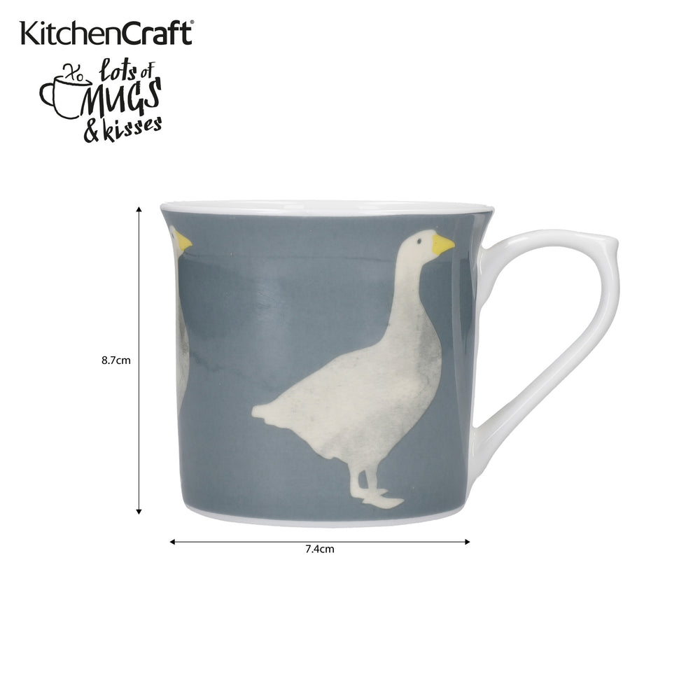 KitchenCraft Fluted Geese Design Mugs - Set of 4