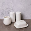 4pc Porcelain Tableware Set with Milk Jug,100ml, Butter Dish, 10cm, and Salt & Pepper Shakers - White Basics image 3