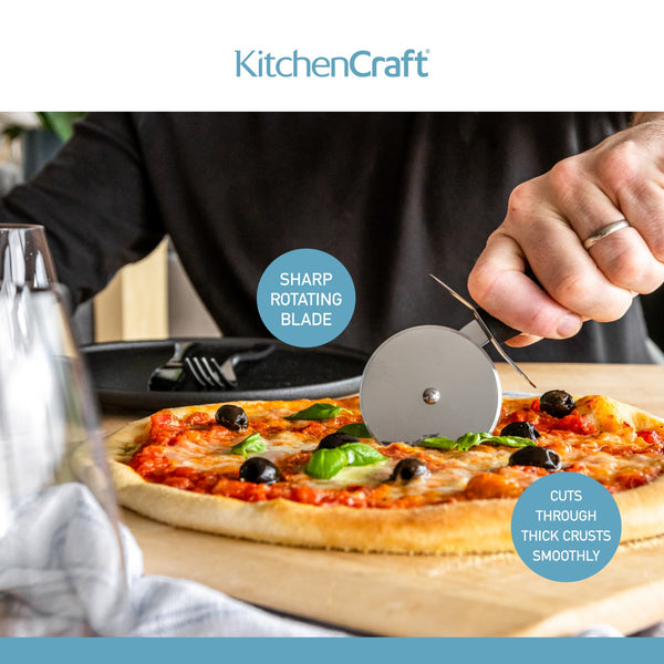 KitchenCraft Nylon Handled Stainless Steel Pizza Cutter image 10