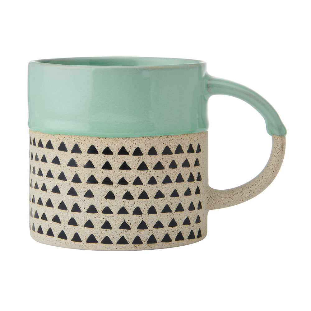 Mikasa Wax Resist Green Glaze Mug, 390ML image 1