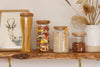KitchenCraft Idilica Glass Storage Jar with Beechwood Lid, 1300ml