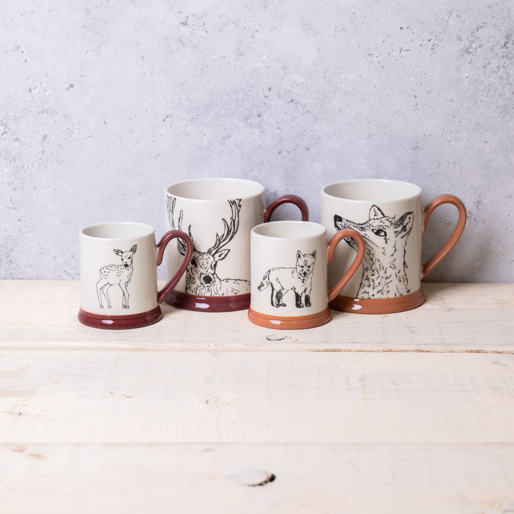 Creative Tops Into The Wild Set with Two Sets of Mugs Deer & Fox