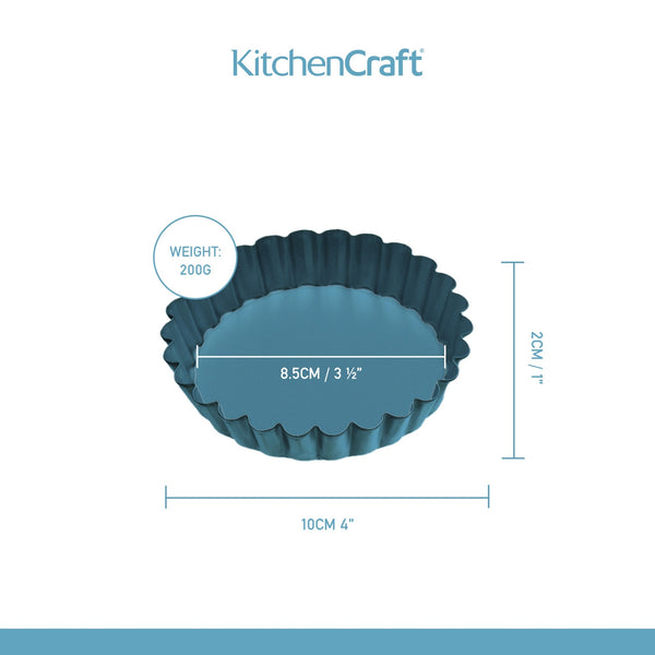 KitchenCraft Loose Base Tart Tins, Set of 6, 10cm image 8