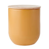 KitchenCraft Idilica Kitchen Canister with Beechwood Lid, 9 x 10cm, Yellow