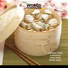 KitchenCraft World of Flavours Oriental Medium Two Tier Bamboo Steamer and Lid image 9