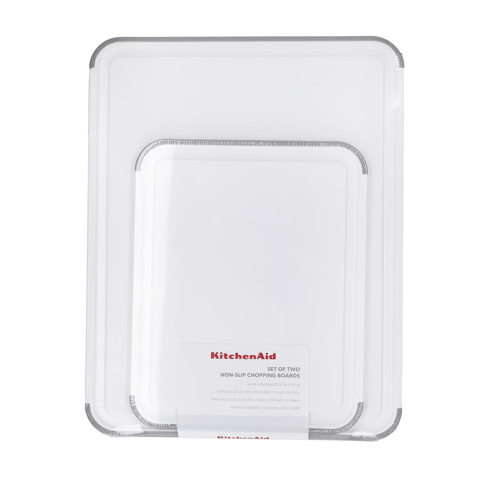 KitchenAid Classic 2pc Polypropylene Chopping Board Set,  20 x 25cm, 35 x 28cm