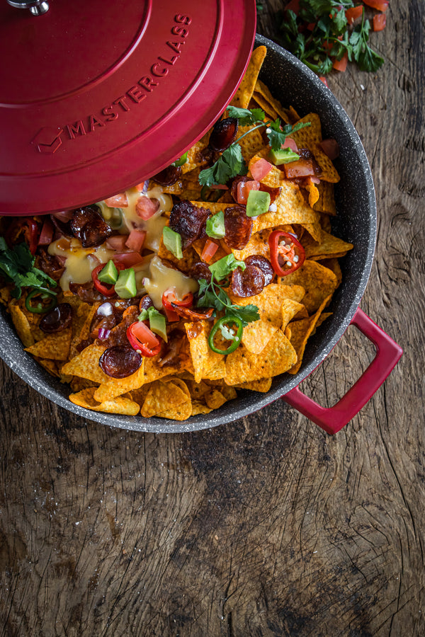 MasterClass Red Cast Aluminium Shallow Casserole Dish, 4L image 5