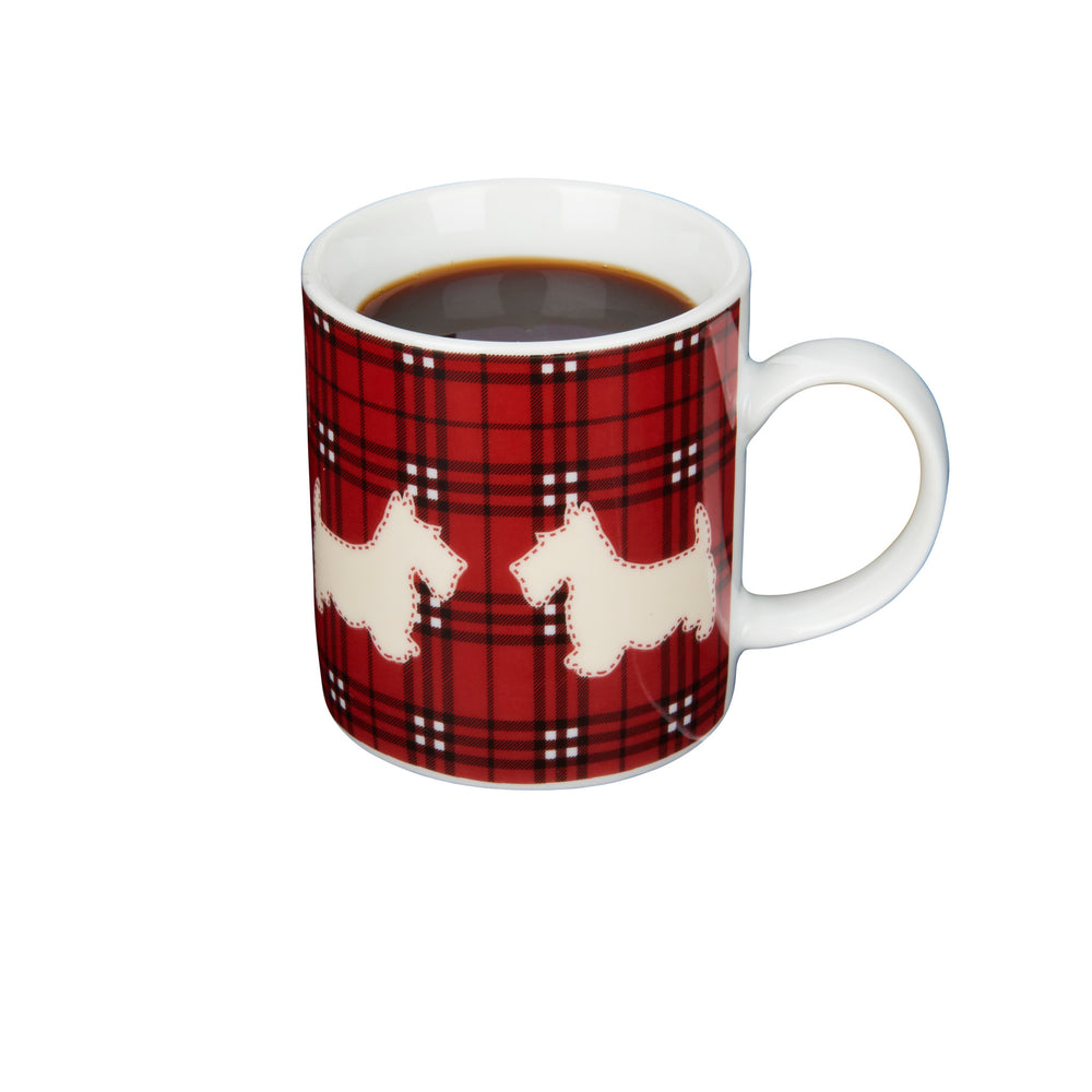 Set of 6 KitchenCraft 80ml Porcelain Scottie Dog Espresso Cups