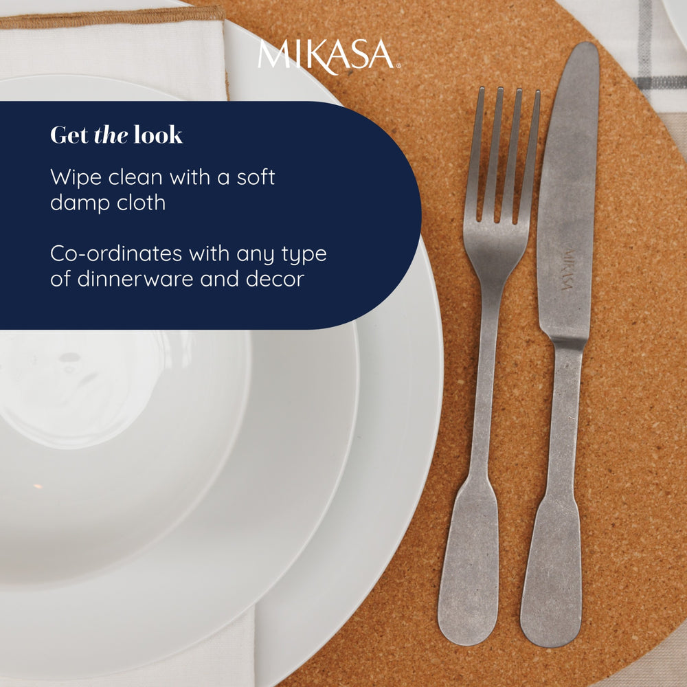 Mikasa Pebble-Shaped Cork Placemats, Set of 4, Natural, 38 x 30cm