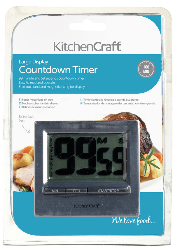 KitchenCraft Large Easy Read Chromed Timer image 3