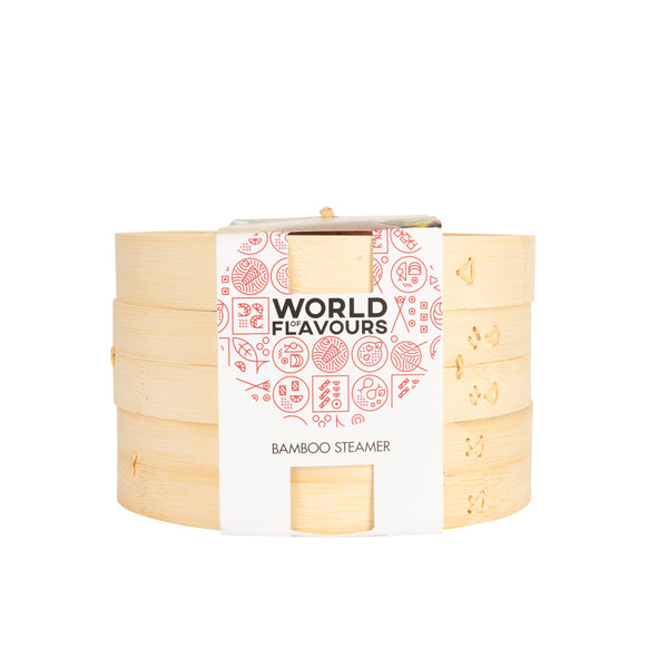 Schiumarola Cinese In Acciaio Inox Con Manico Bambù - 33 Cm - Per Friggere, Scolare E Cucinare - Foto 6