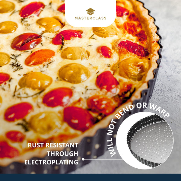 MasterClass Crusty Bake Non-Stick Fluted Round Flan / Quiche Tin, 28cm image 12