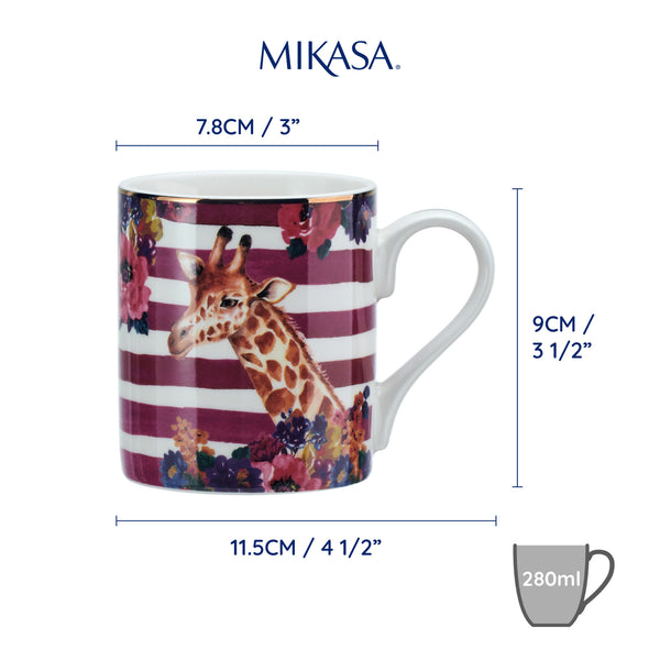 Mikasa Wild at Heart Giraffe Print Porcelain Mug, 280ml image 7