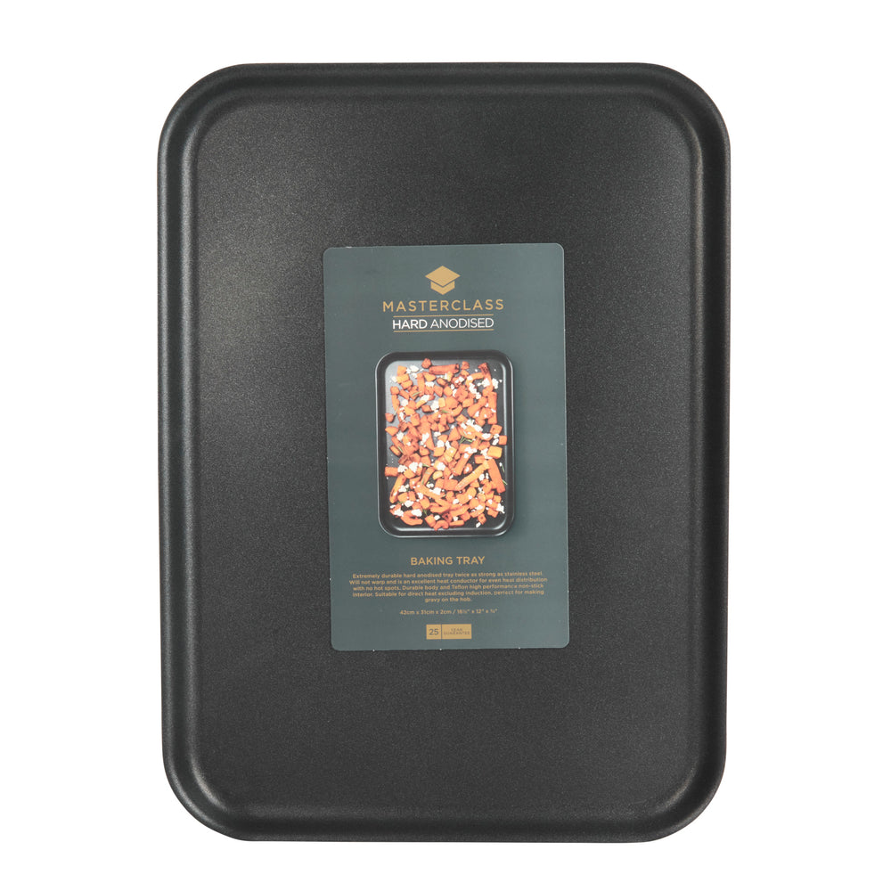 MasterClass Non-Stick Hard Anodised Baking Tray, 42cm