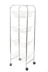KitchenCraft Chrome Plated Four Tier Trolley image 1