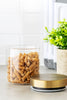 MasterClass Airtight Small Glass Food Storage Jar with Brass Lid