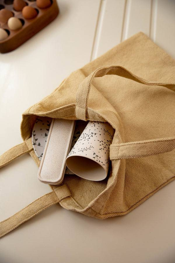 Natural Elements Reusable Shopping Bag, Recycled Plastic Foldable Vegan Tote, 41 x 37cm image 2