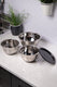 MasterClass Smart Space Stainless Steel 3-Piece Bowl Set with Colander