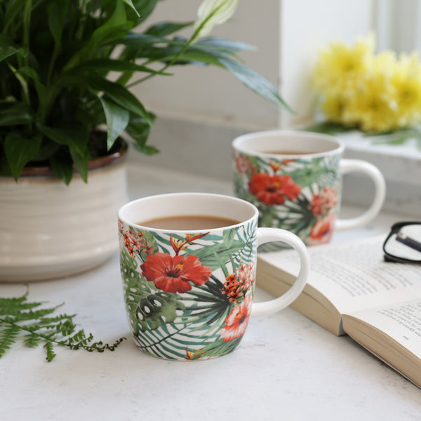 KitchenCraft Set of Four China Jungle Mugs image 2