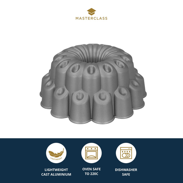 MasterClass Cast Aluminium Decorative Tiered Cake Tin, 24cm image 7