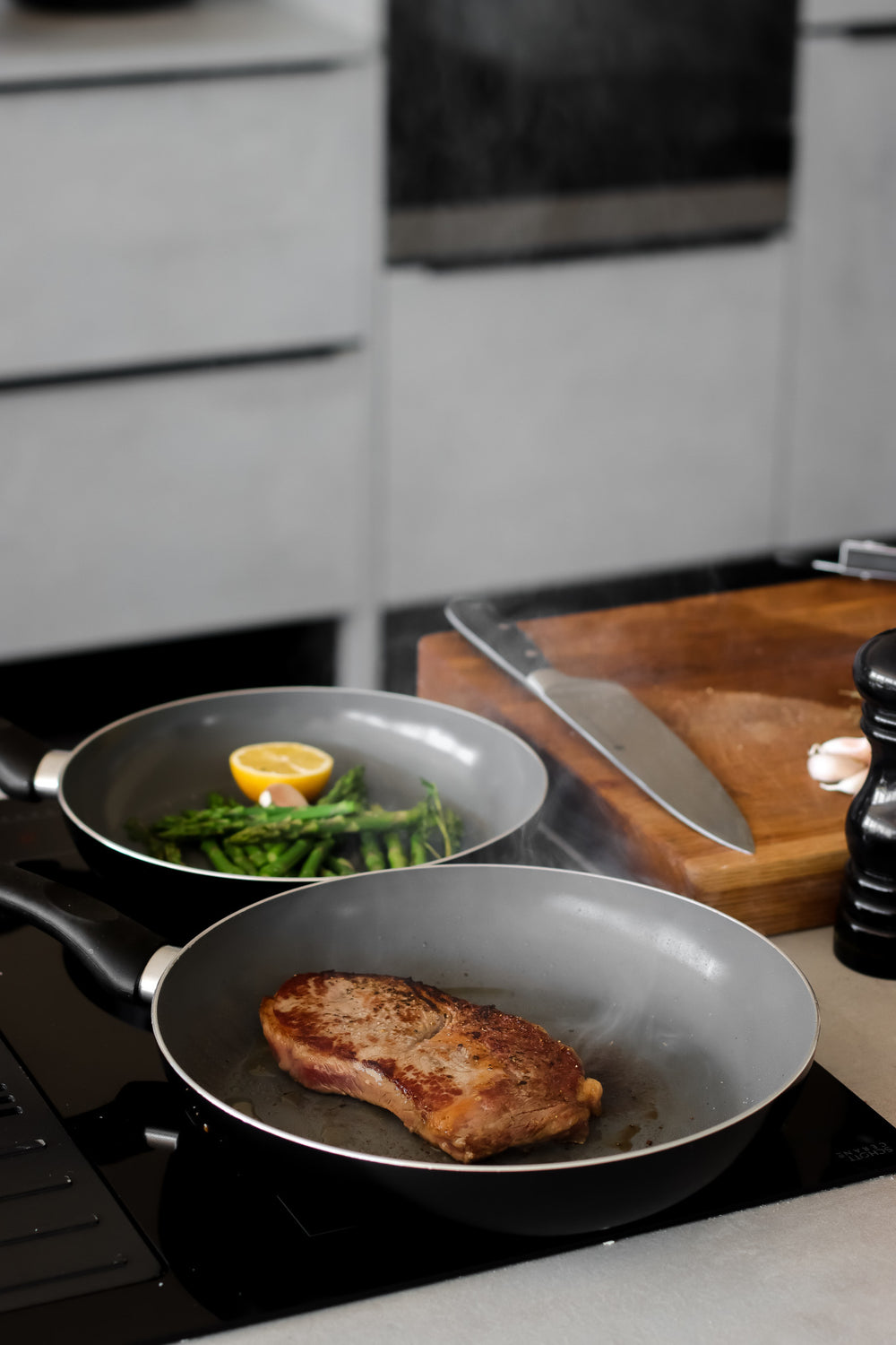 MasterClass Can-to-Pan Ceramic Non-Stick Pan Set with 2 Recycled Aluminium Frying Pans