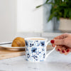 KitchenCraft Fluted China Blue Rose Mug image 6