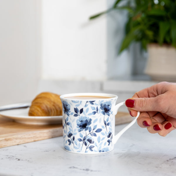 KitchenCraft Blue Rose Fluted Mug, 300ML image 6