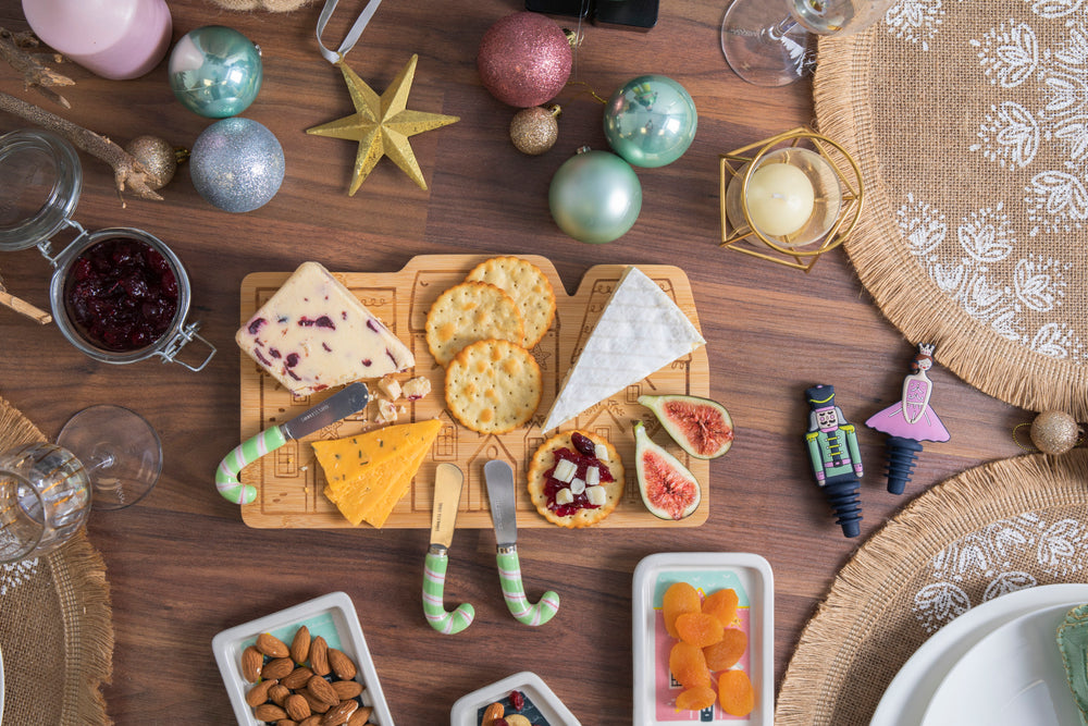 KitchenCraft The Nutcracker Collection Bamboo Cheese Serving Set