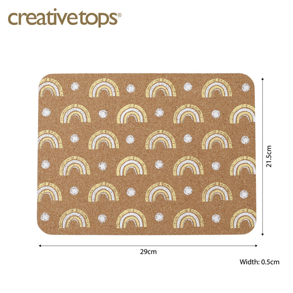 Creative Tops Printed Cork Placemats, Set of 4, Rainbow Design, 29 x 21.5 cm image 8