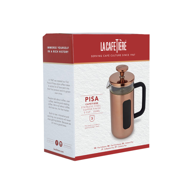 La Cafetière Pisa Copper Cafetière - 3 Cup image 13