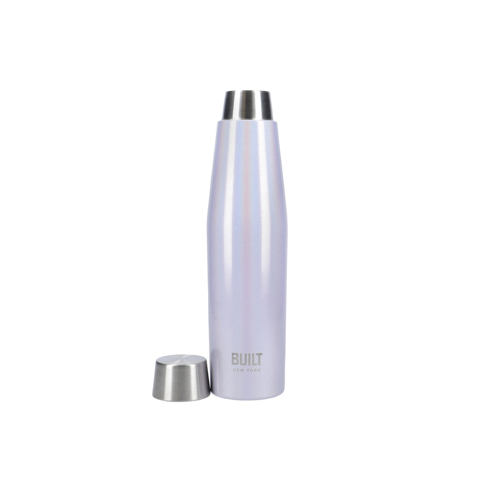 BUILT Apex 540ml Insulated Water Bottle, BPA-Free 18/8 Stainless Steel - Iridescent Lilac