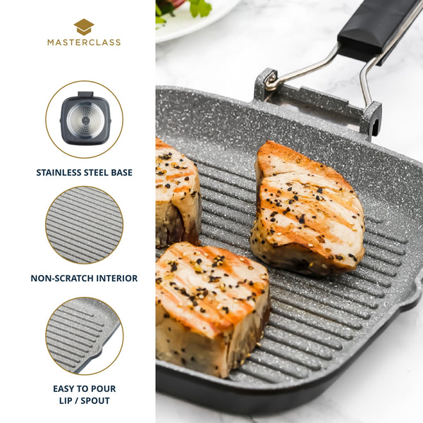 MasterClass Cast Aluminium Grill Pan, 20cm image 9