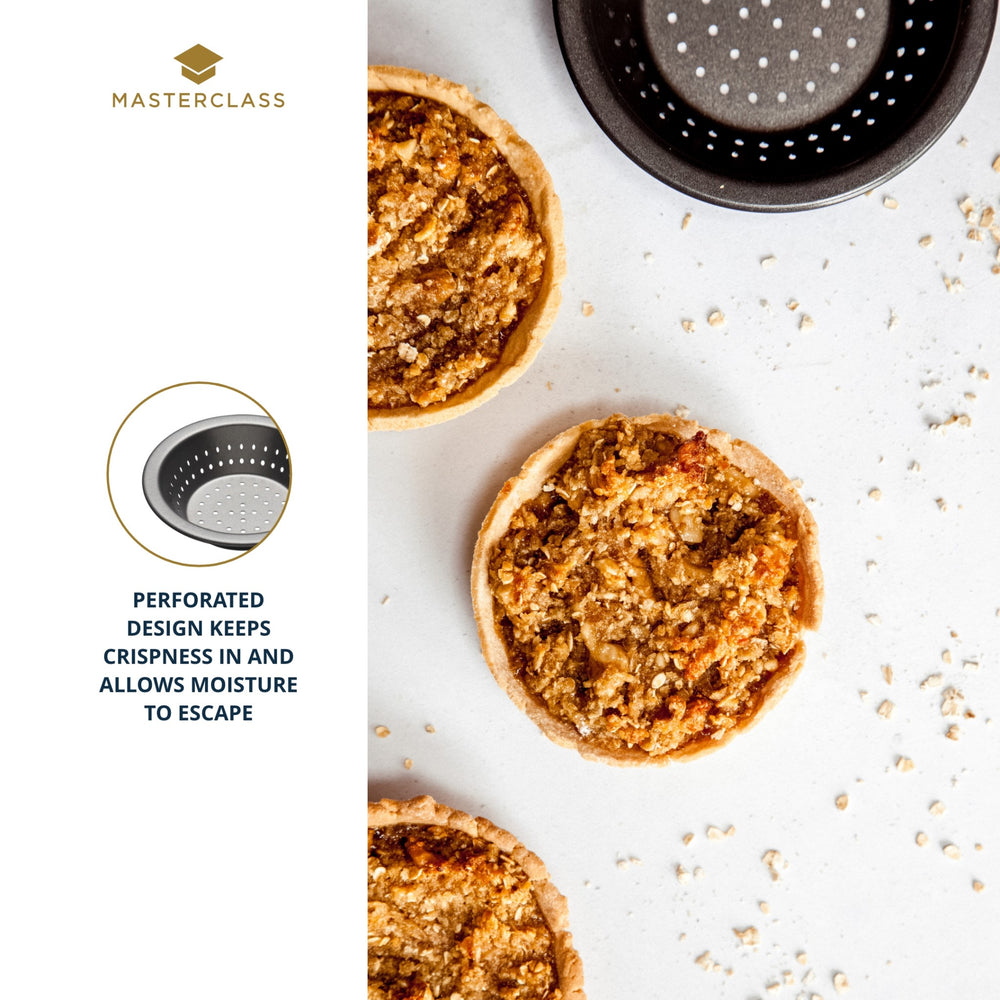 MasterClass Crusty Bake Non-Stick Individual Round Pie Dish, 10cm