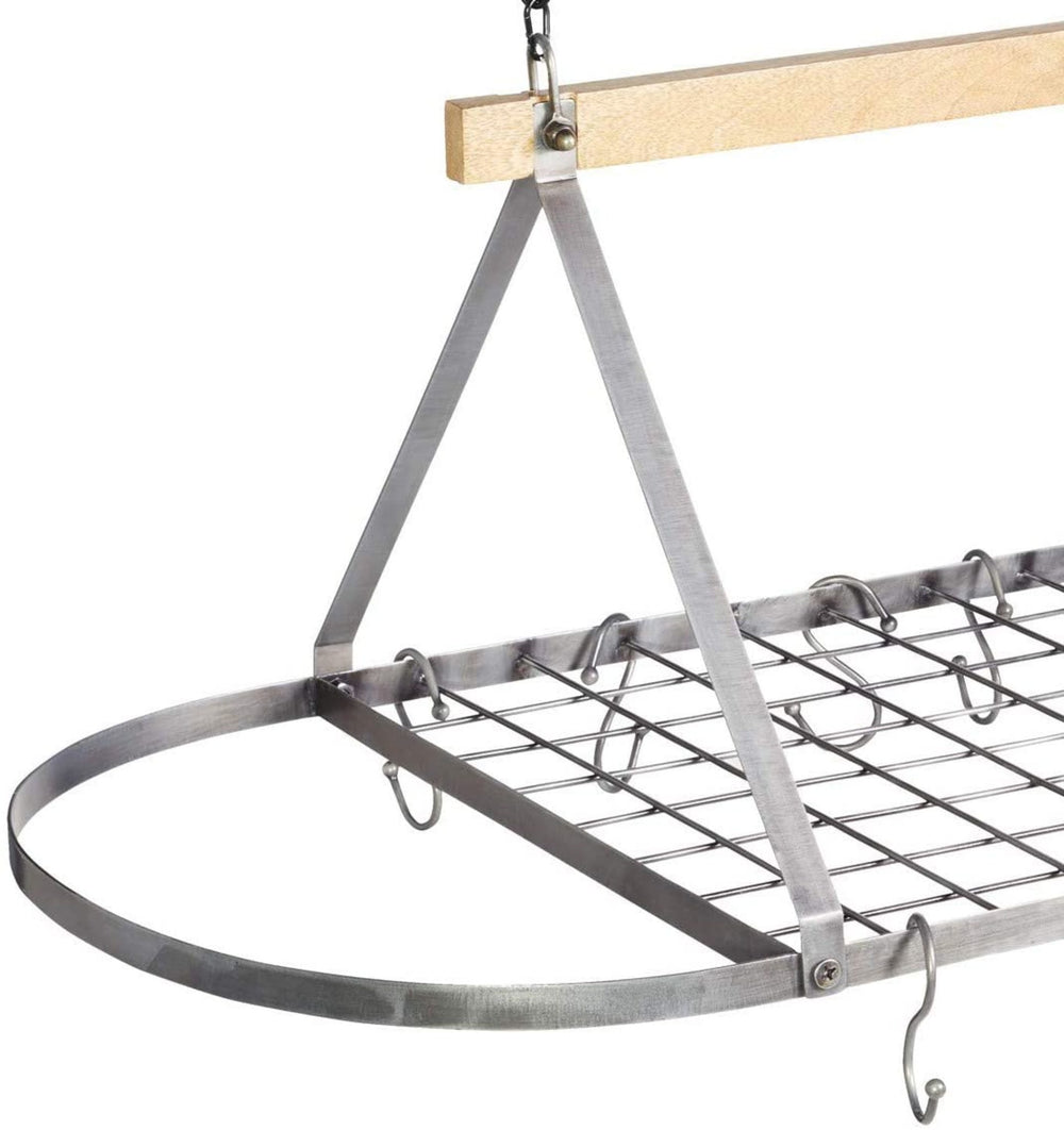 Industrial Kitchen Vintage-Style Ceiling Hanging Pot & Pan Rack