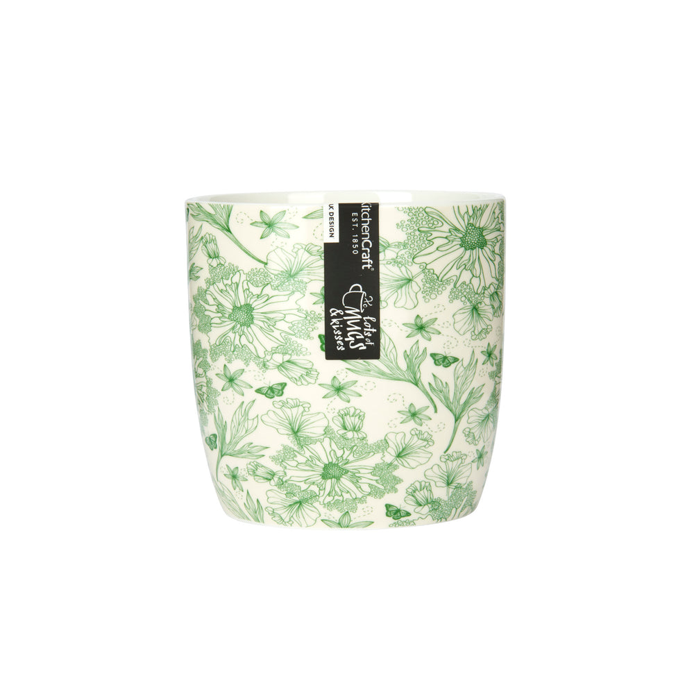 KitchenCraft Set of Four China Botanical Leaf Mugs