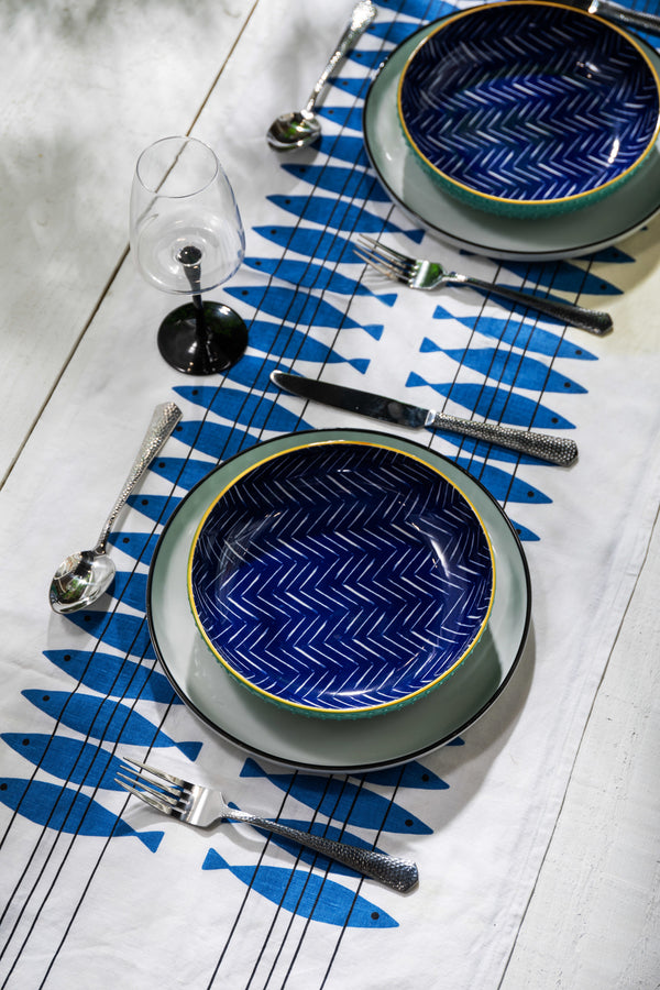 Mikasa Indigo Chevron Stoneware Bowl, 21cm image 5