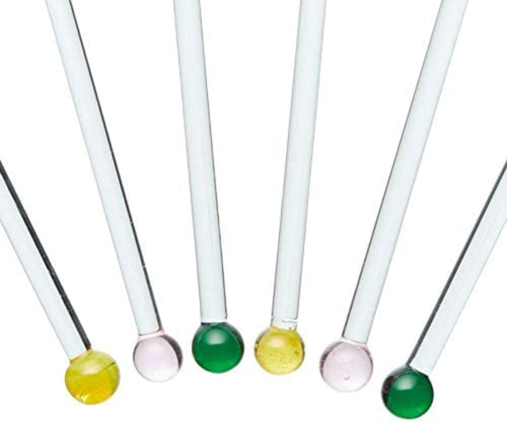 BarCraft Glass Cocktail Stirring Sticks