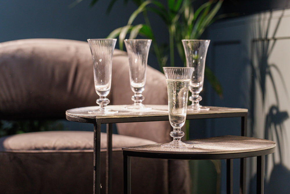 Mikasa Salerno Crystal Champagne Flute Glasses, Set of 4, 170ml