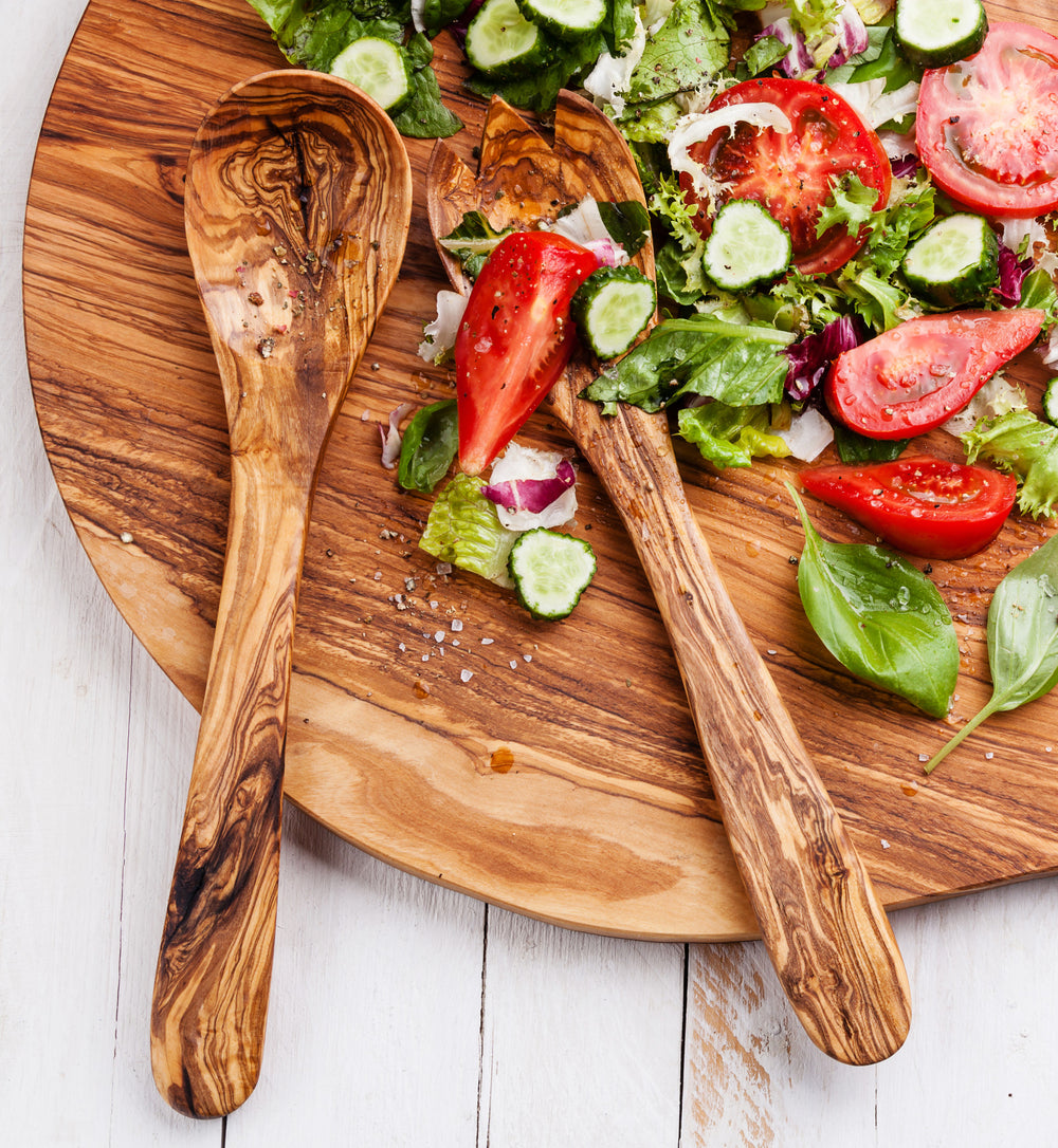 KitchenCraft World of Flavours Italian Olive Wood Salad Servers