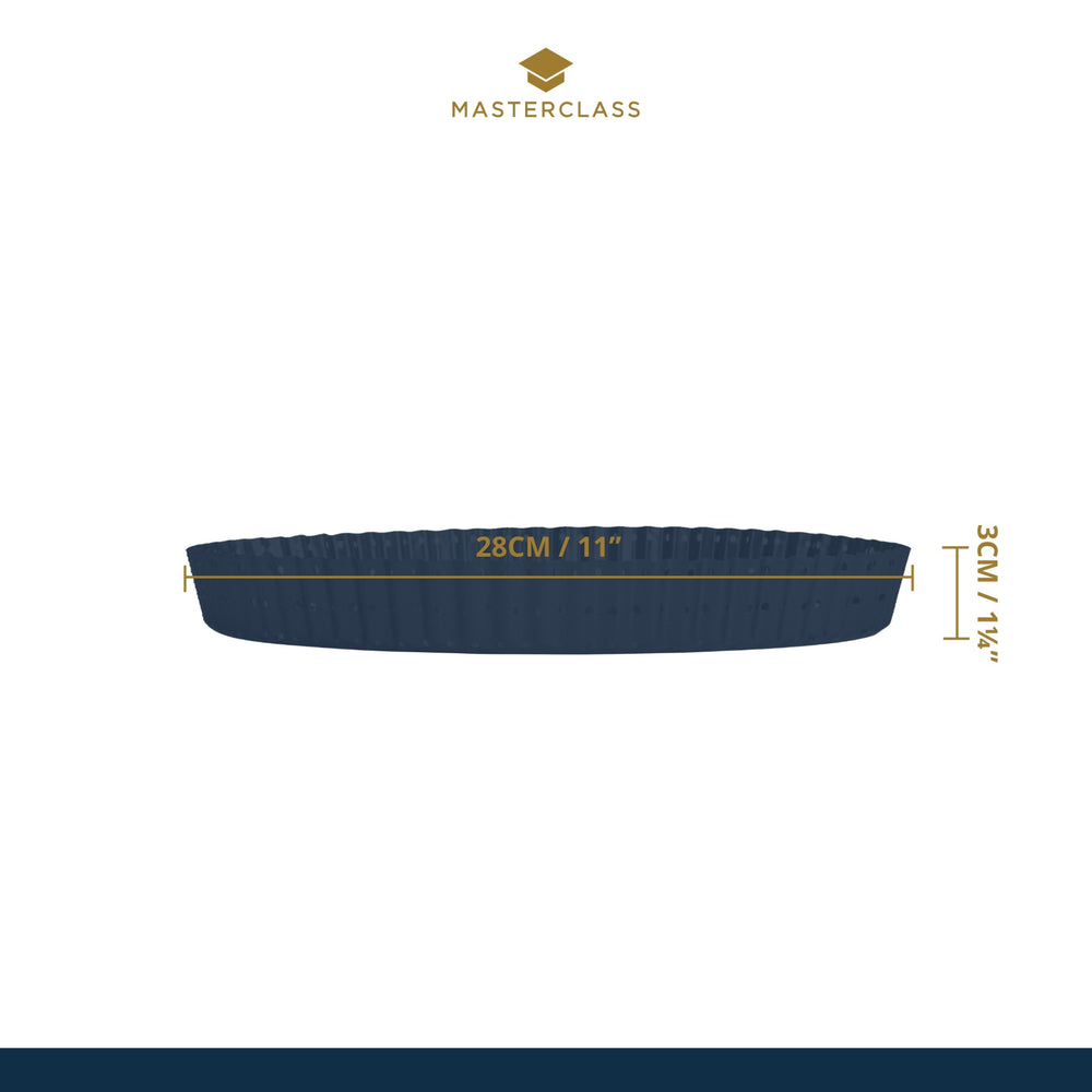 MasterClass Crusty Bake Non-Stick Fluted Round Flan / Quiche Tin, 28cm