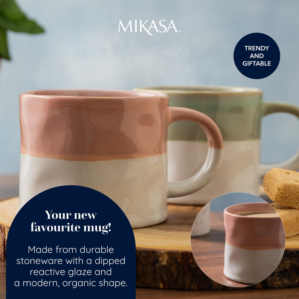 Mikasa Ombre Pink and White Mug, 350ML