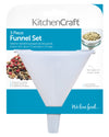 KitchenCraft Set of 3 Polypropylene Food Safe Funnels image 3