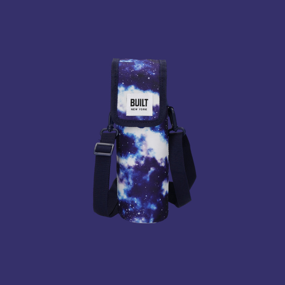 BUILT Insulated Bottle Bag with Shoulder Strap and Food-Safe Thermal Lining - 'Galaxy'