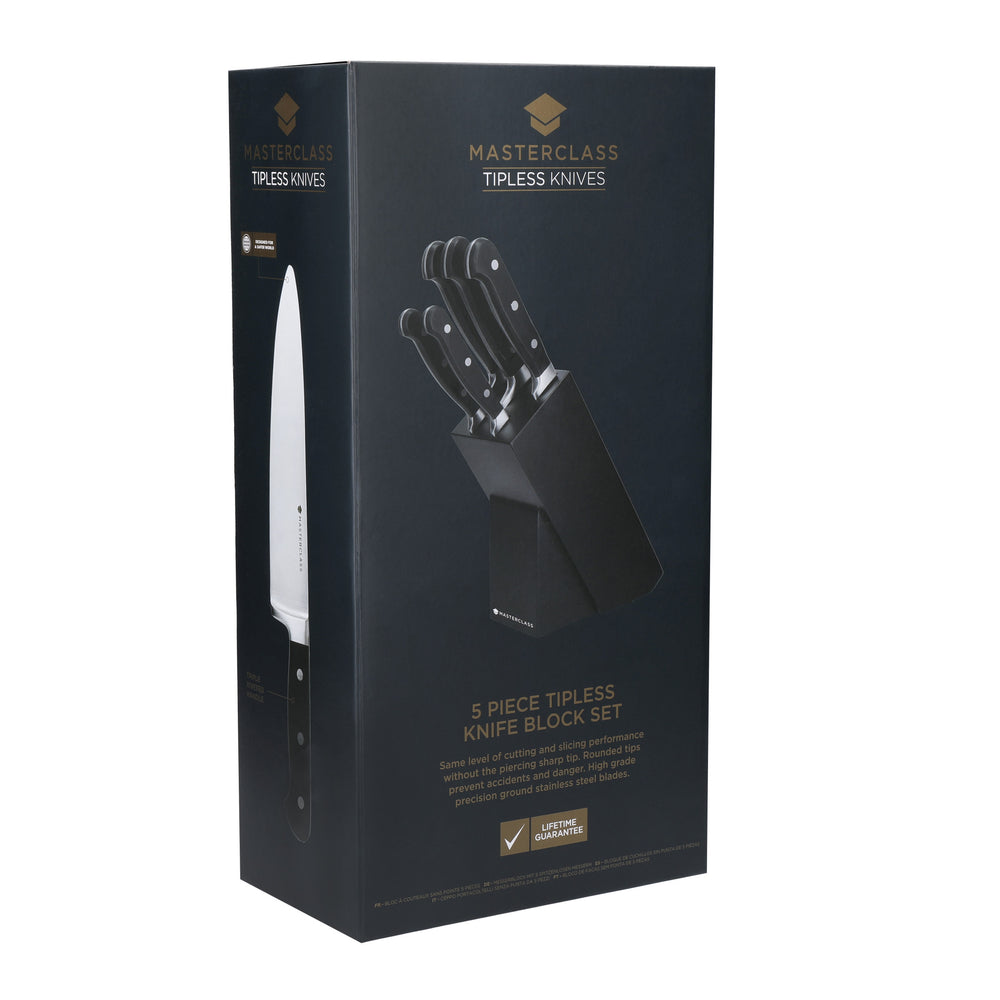MasterClass Tipless Knife Block - 5 Piece Set