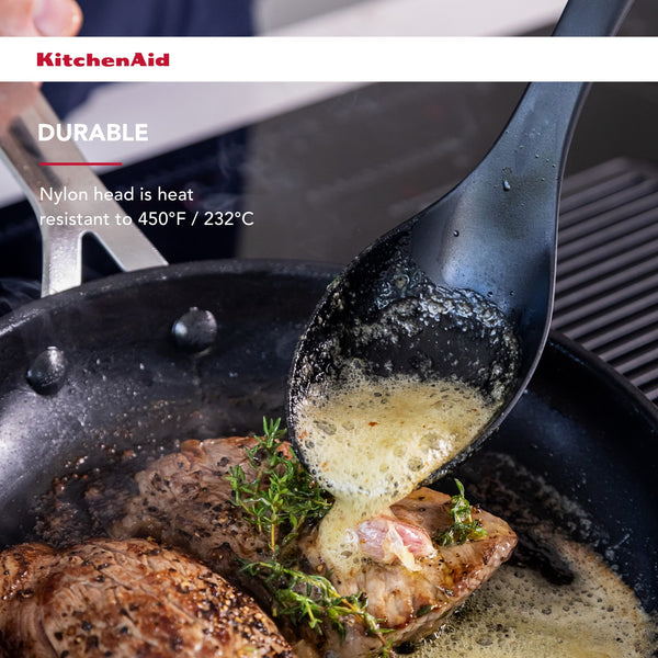 KitchenAid Soft Grip Basting Spoon - Charcoal Grey image 9