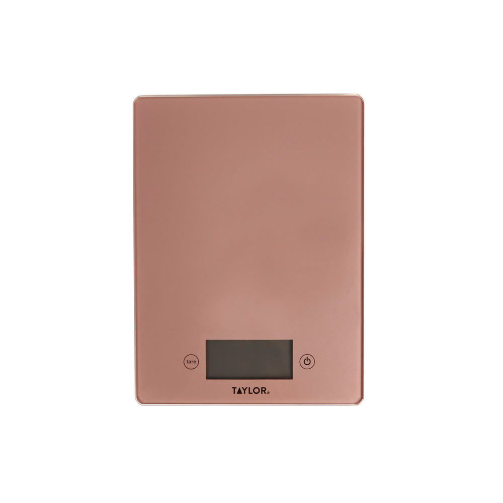 Taylor Pro Glass Digital 5Kg Kitchen Scales - Rose Gold
